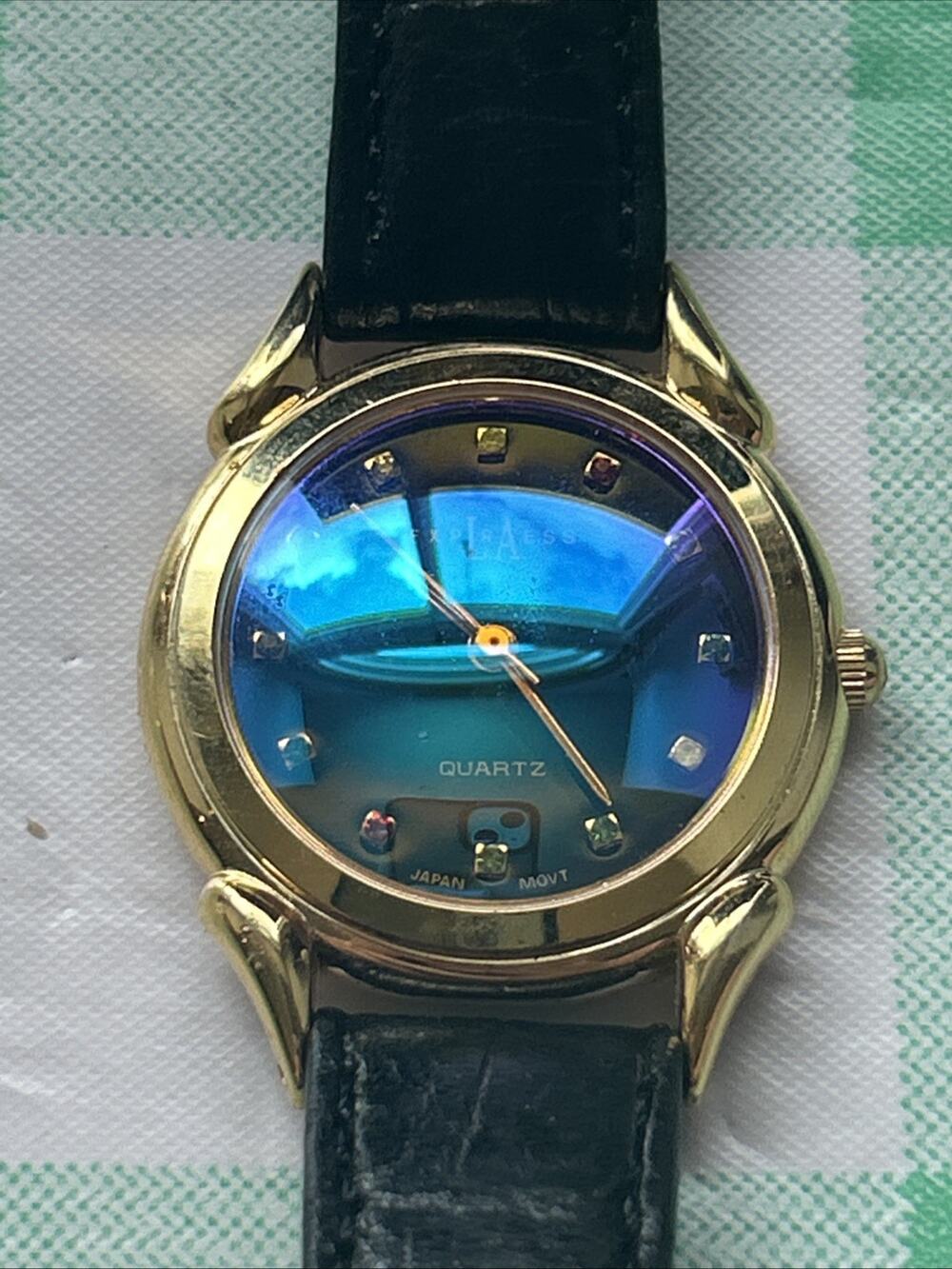 LA Express Blue Iridescent Crystal Women’s Quartz Watch